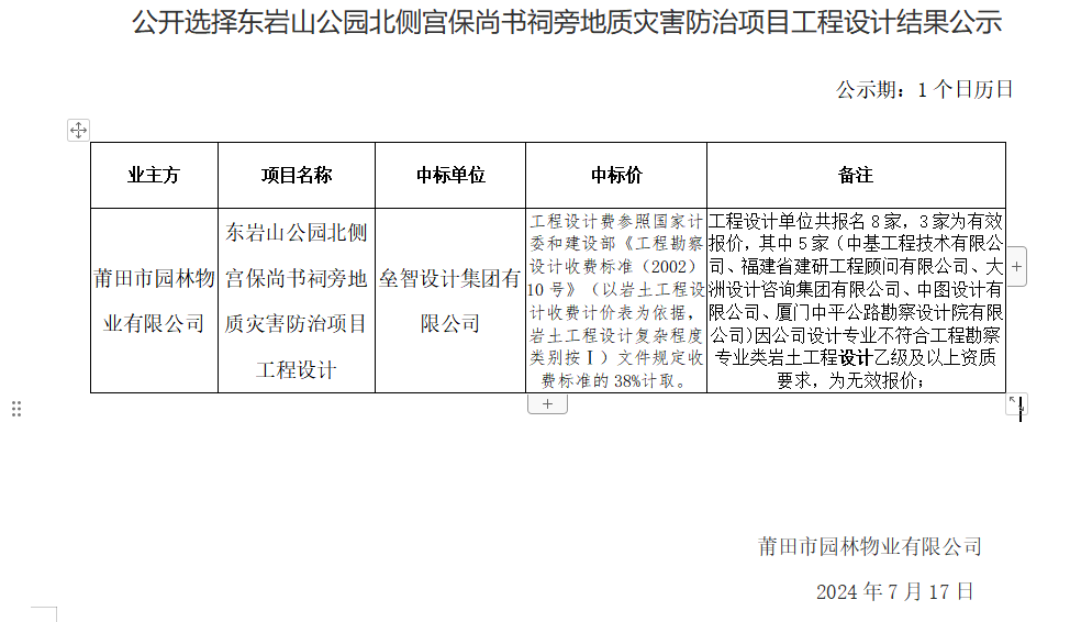 公開選擇東巖山公園北側(cè)宮保尚書祠旁地質(zhì)災害防治項目工程設(shè)計結(jié)果公示.png